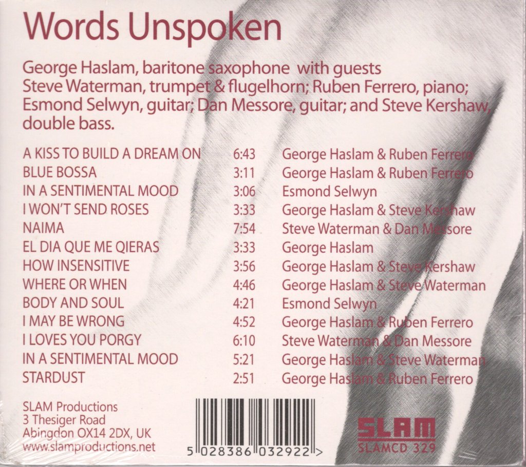 George Haslam - Words Unspoken - Cd