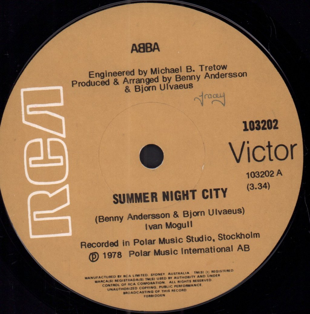 ABBA - Summer Night City - 7 Inch