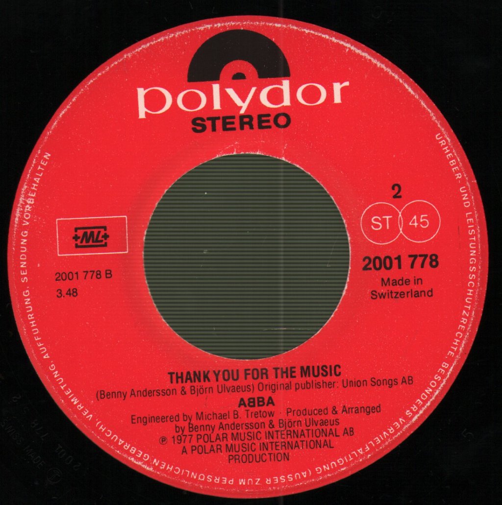 ABBA - Eagle / Thank You For The Music - 7 Inch