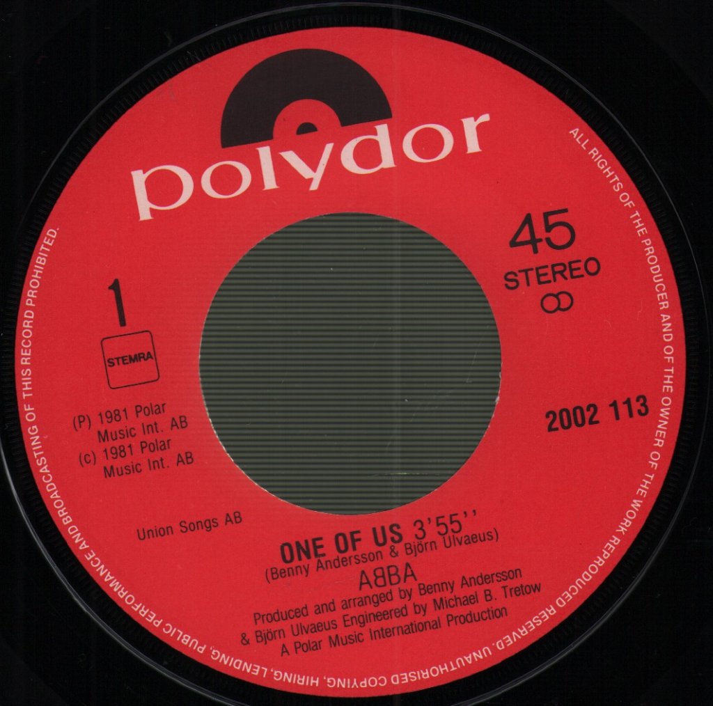 ABBA - One Of Us - 7 Inch