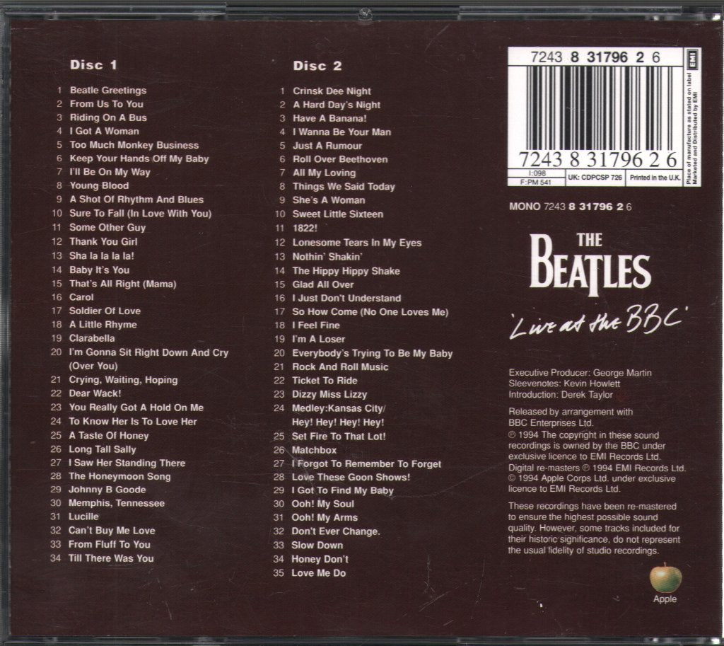 Beatles - Live At The Bbc - Double Cd