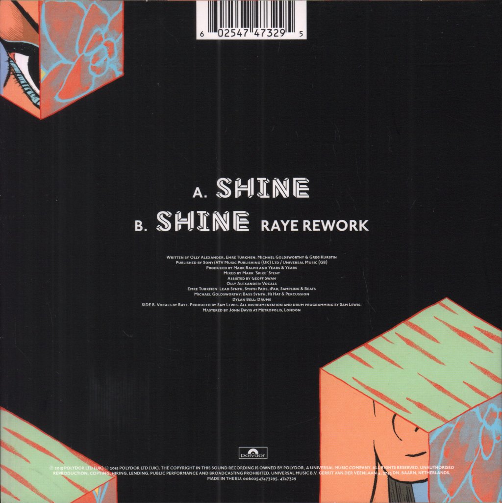 Years And Years (OLLY ALEXANDER) - Shine - 7 Inch