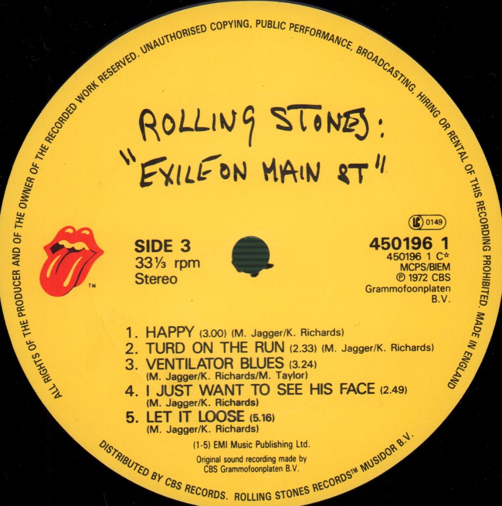 Rolling Stones - Exile On Main St. - Double Lp