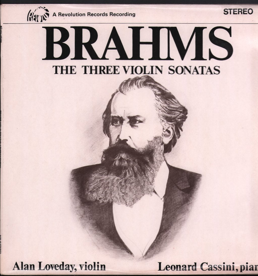 Alan Loveday / Leonard Cassini - Brahms - Three Violin Sonatas - Lp