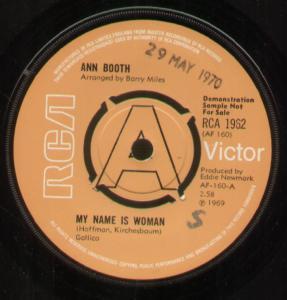 Ann Booth - My Name Is Woman - 7 Inch