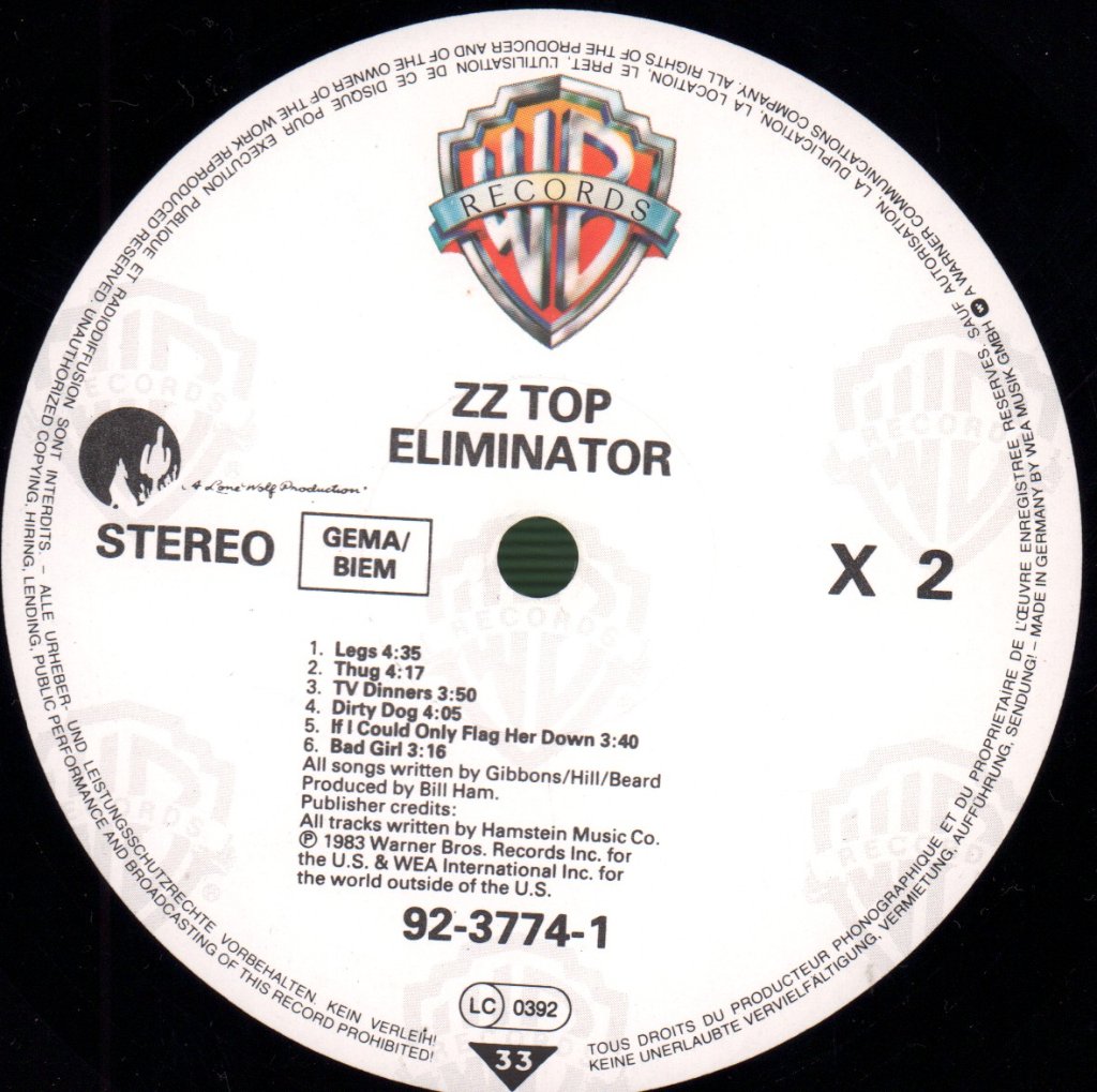 ZZ Top - Eliminator - Lp