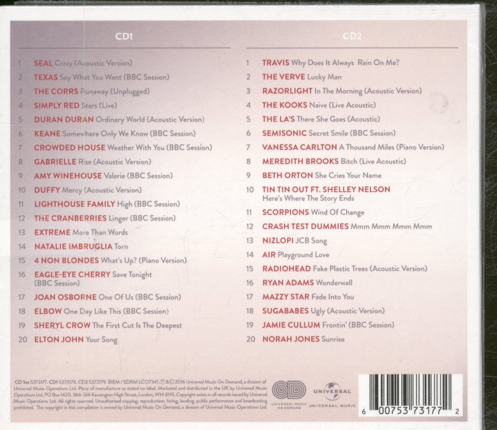 Various Artists - Acoustic Rewind - Double Cd