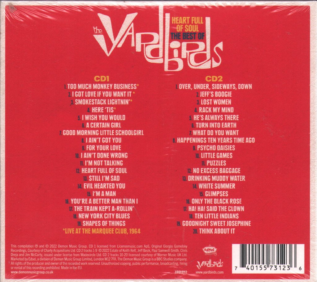 Yardbirds - Heart Full Of Soul: The Best Of The Yardbirds - Double Cd