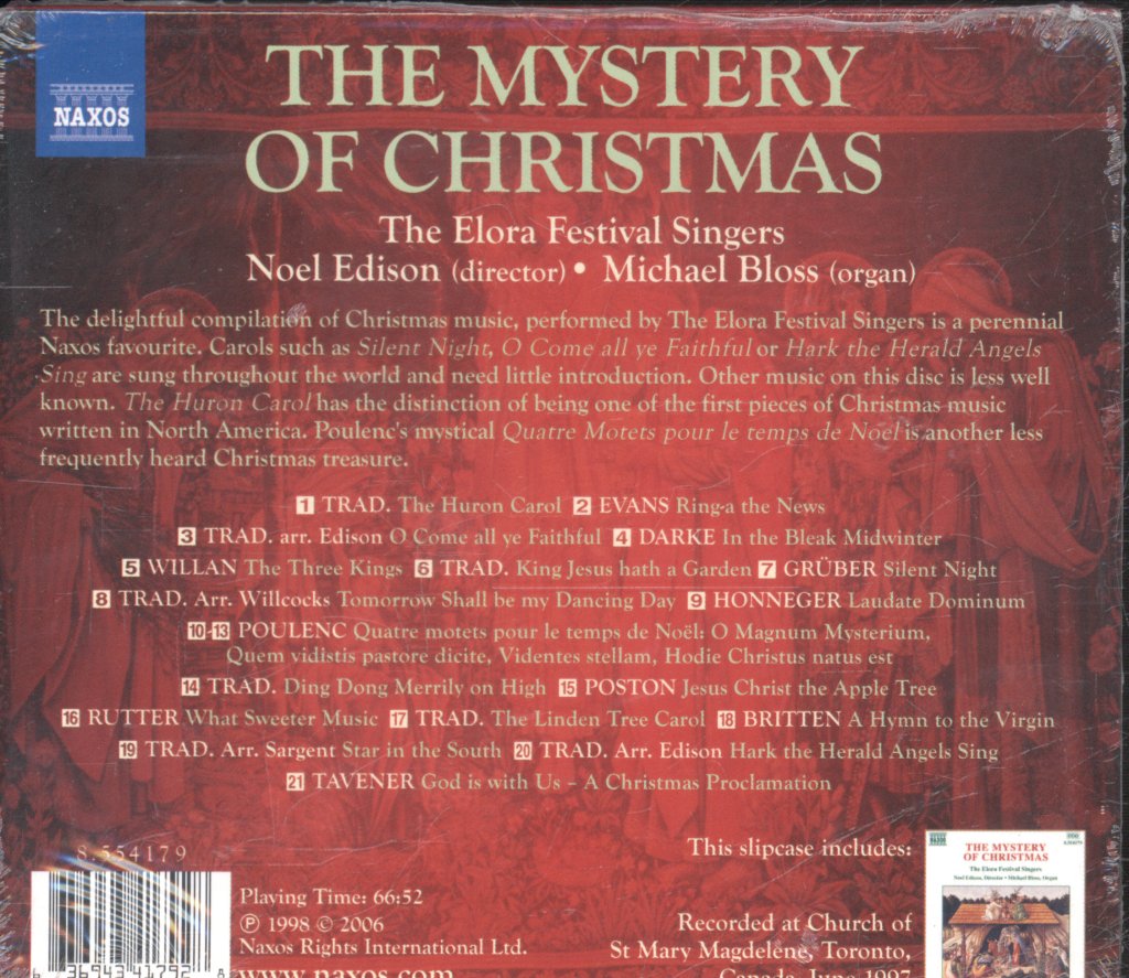 Elora Festival Singers - Mystery Of Christmas - Cd