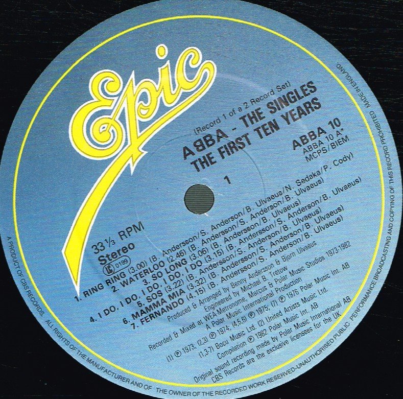 ABBA - Singles - Double Lp