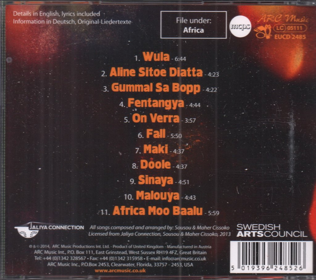 Sousou & Maher Cissoko - Africa Moo Baalu - Cd