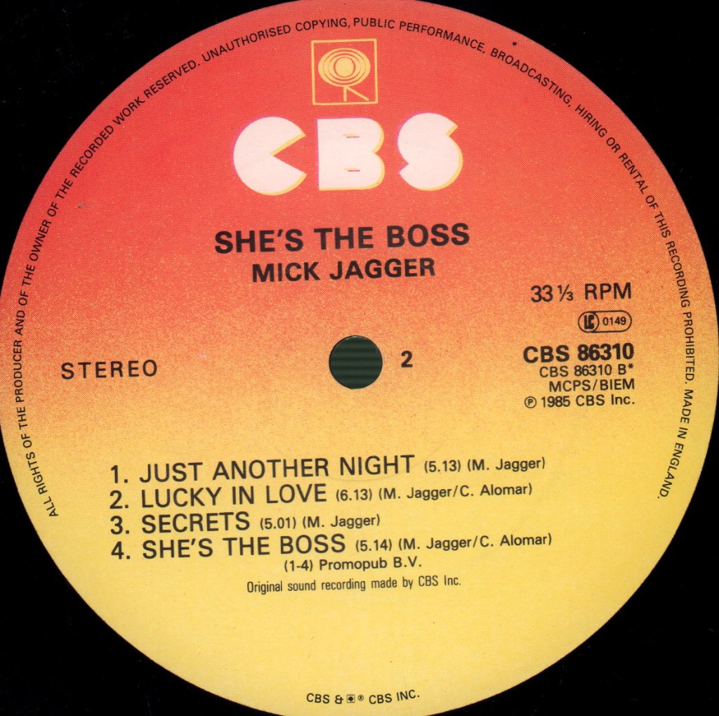 Mick Jagger - She's The Boss - Lp