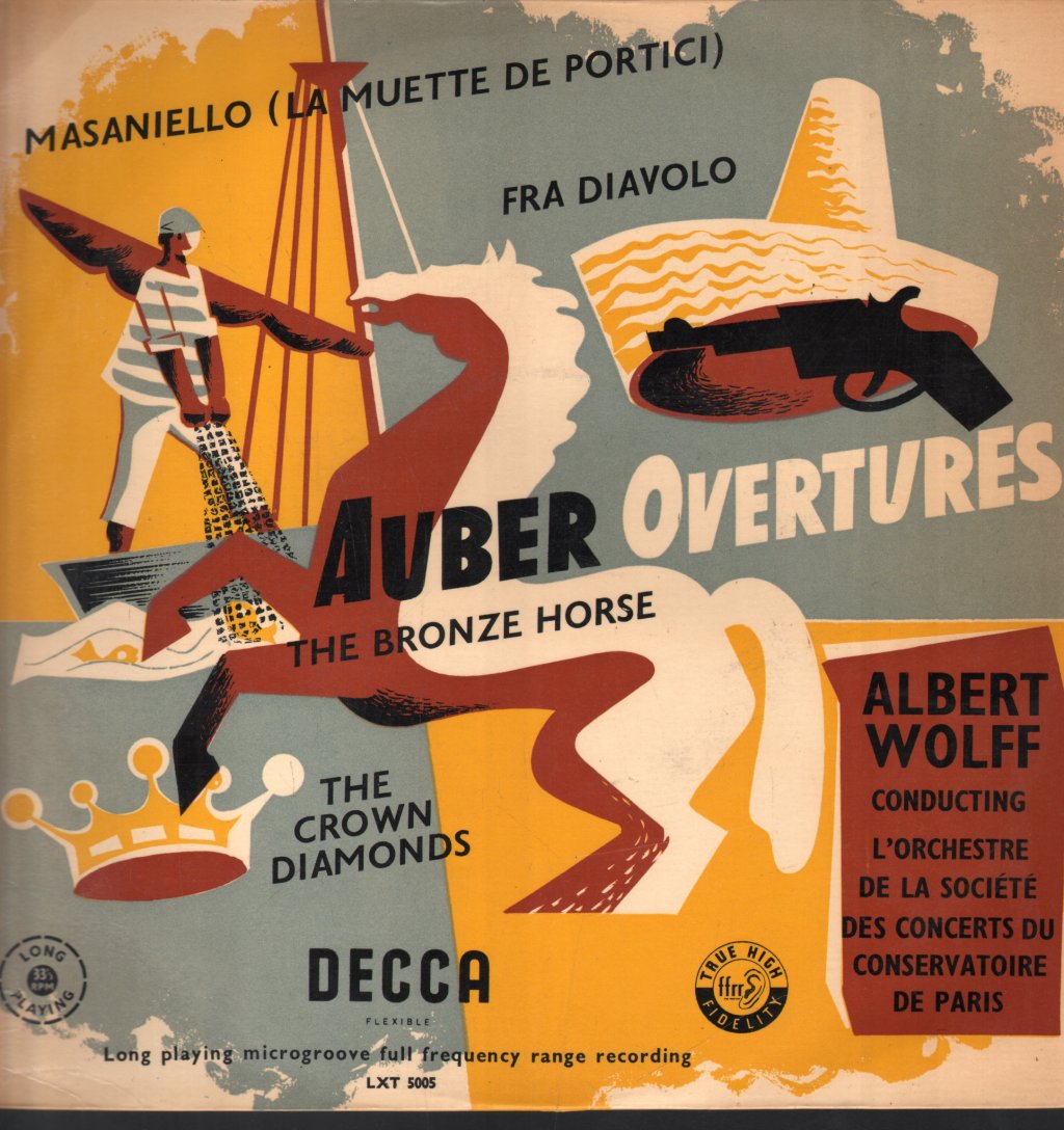 Albert Wolff / L'Orchestre De La Societe Des Concerts Du Conservatoire De Paris - Auber - Ouvertures - Lp