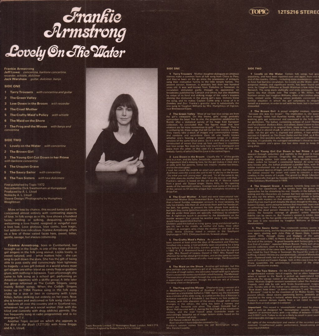 Frankie Armstrong - Lovely On The Water - Lp