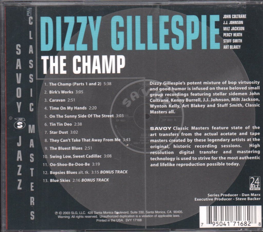 Dizzy Gillespie - Champ - Cd