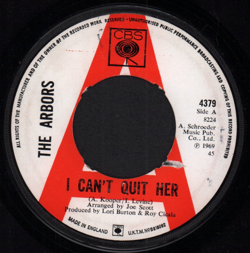 Arbors - I Can't Quit Her - 7 Inch