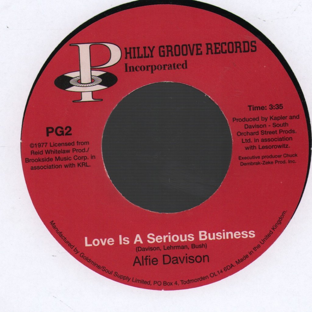 Alfie Davison - Love Is A Serious Business - 7 Inch