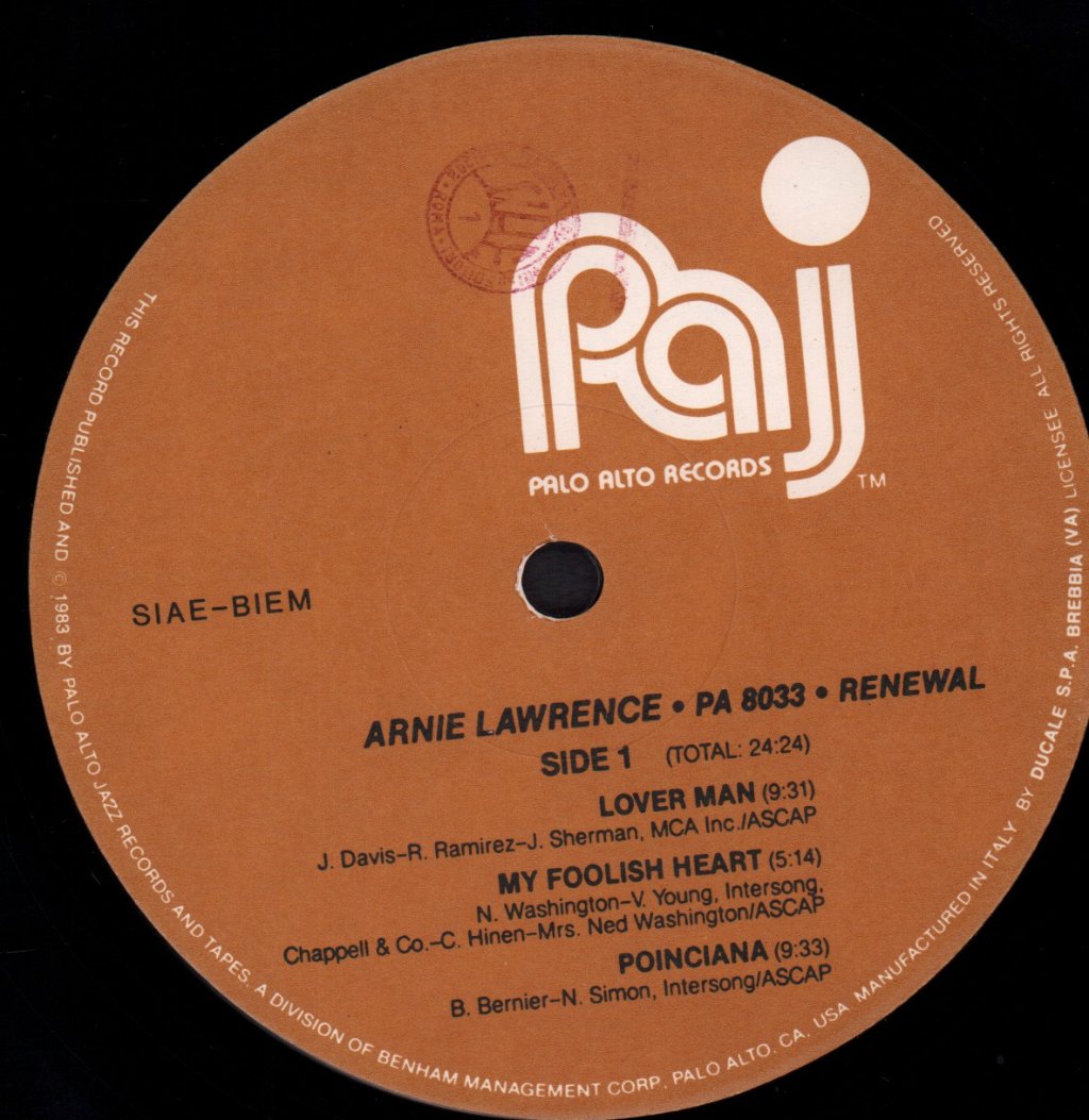 Arnie Lawrence - Renewal - Lp