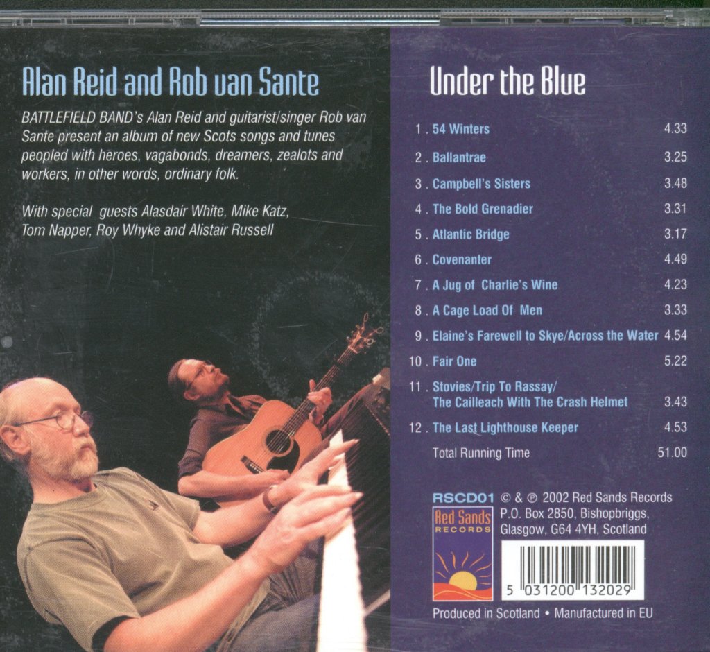 Alan Reid & Rob Van Sante - Under The Blue - Cd