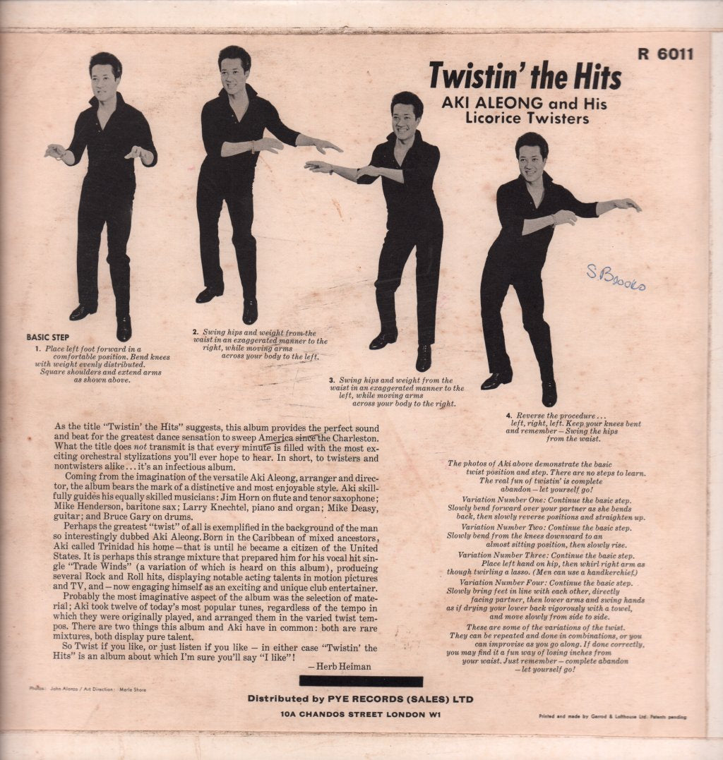 Aki Aleong And His Licorice Twisters - Twistin' The Hits - Lp