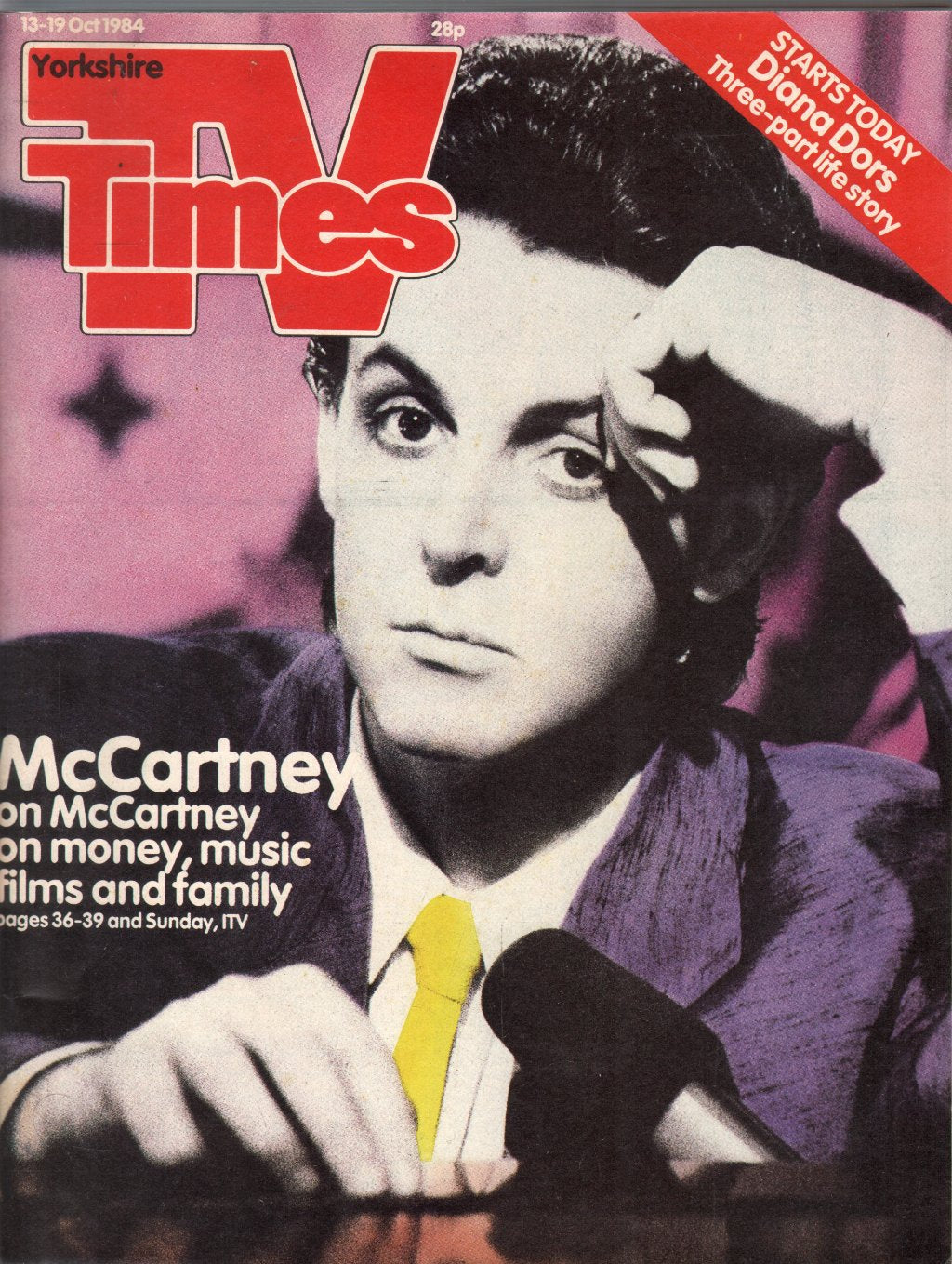 Paul McCartney - TV Times (Yorkshire) 13-19 Oct 1984 - Magazine