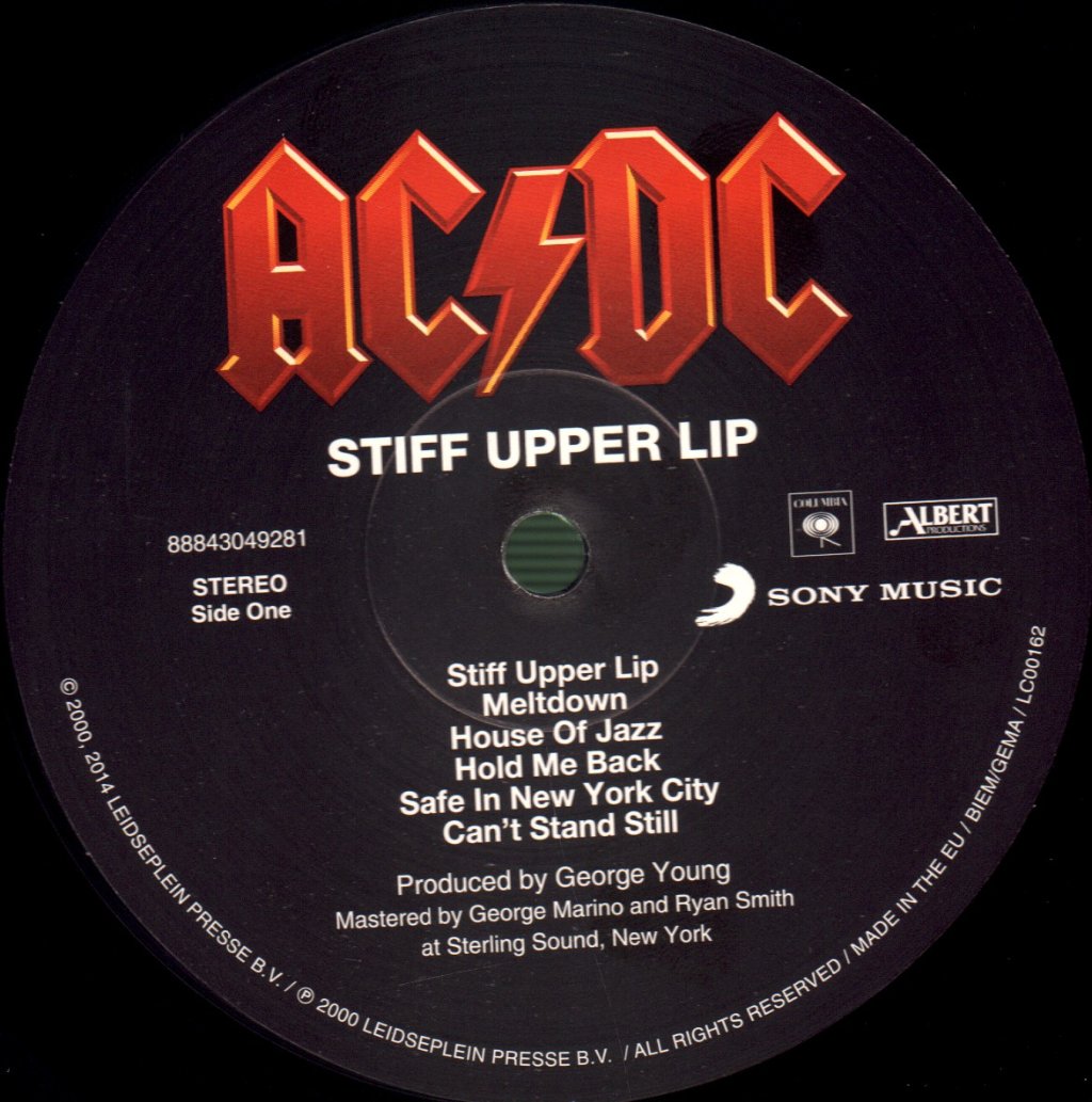 AC/DC - Stiff Upper Lip - Lp