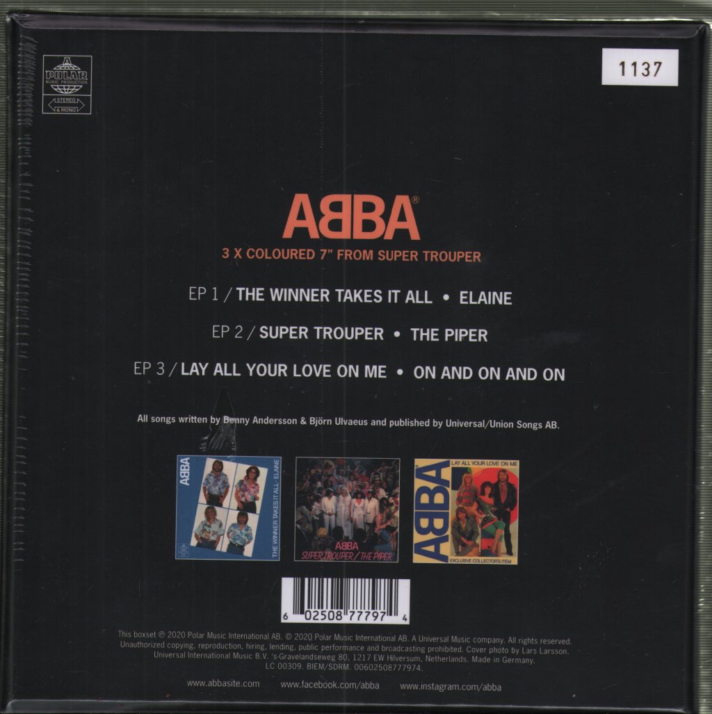 ABBA - Super Trouper - The Singles - 7 Inch Box Set