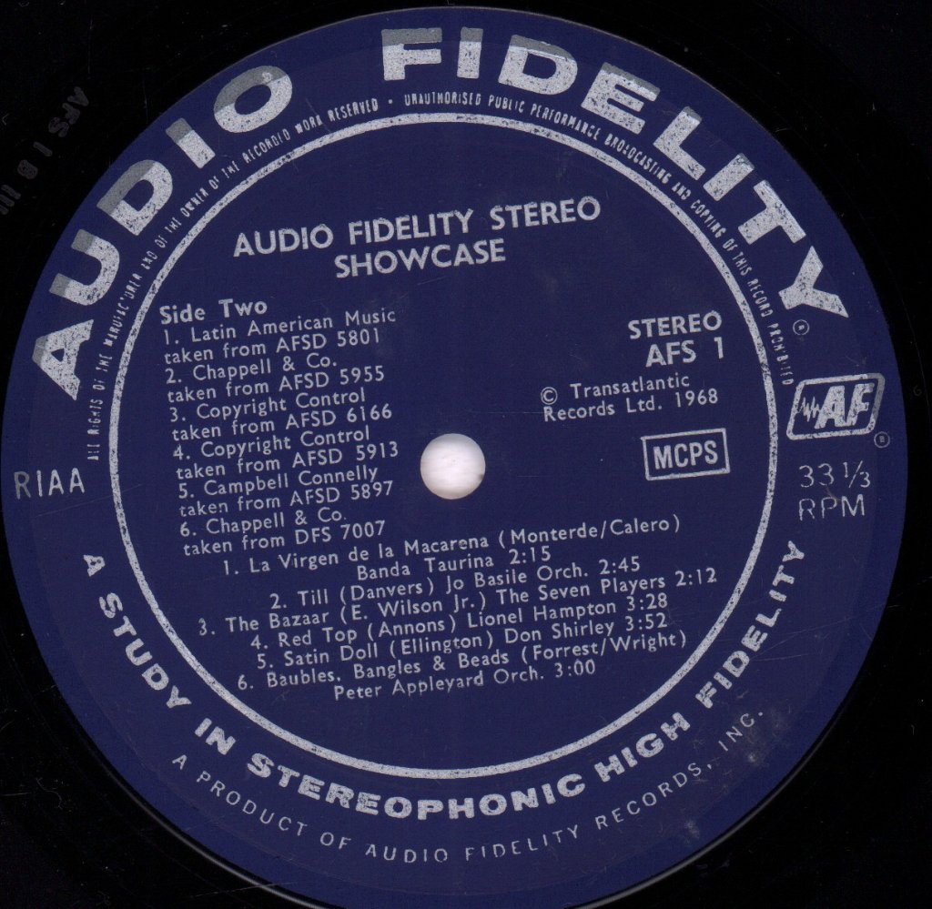 Various Artists - Audio Fidelity Stereo Showcase - Lp