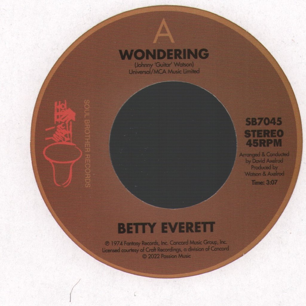 Betty Everett - Wondering - 7 Inch