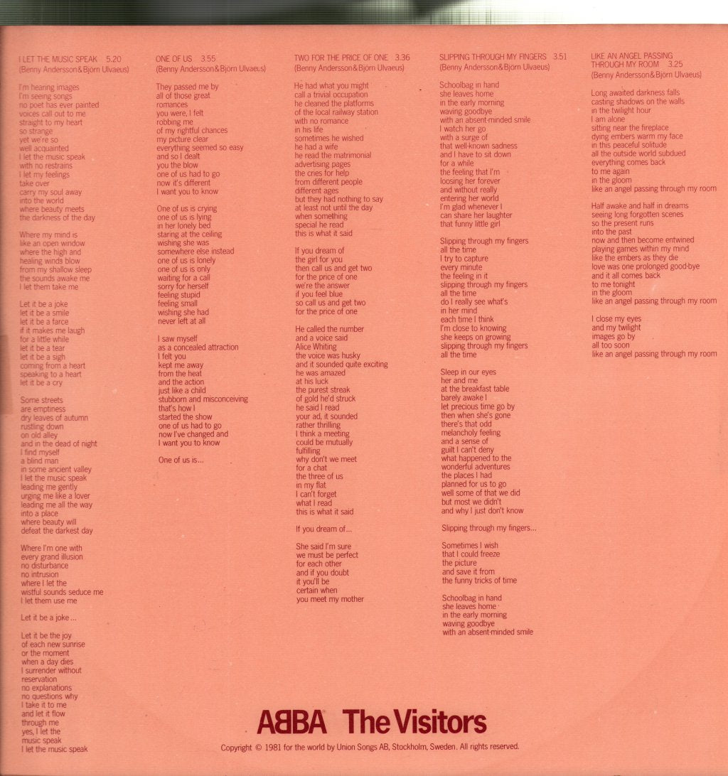 ABBA - Visitors - Lp