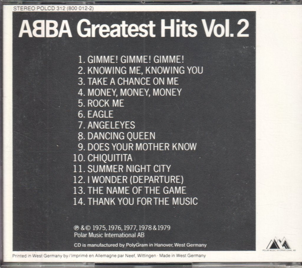 ABBA - Greatest Hits Vol. 2 - Cd