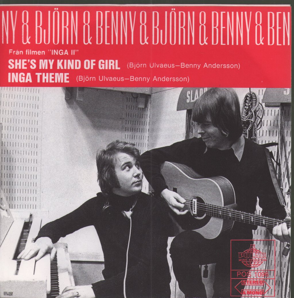 Björn Ulvaeus & Benny Andersson - She's My Kind Of Girl / Inga Theme - 7 Inch