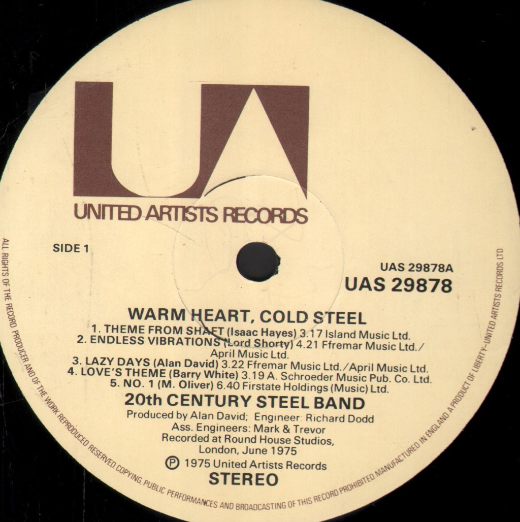 20Th Century Steel Band - Warm Heart Cold Steel - Lp