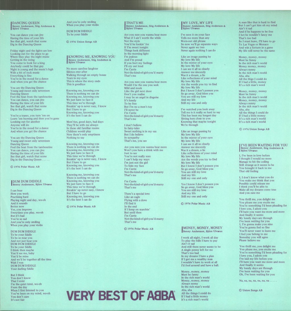 ABBA - Very Best Of ABBA - Double Lp