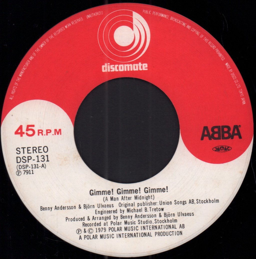 ABBA - Gimme Gimme Gimme - 7 Inch