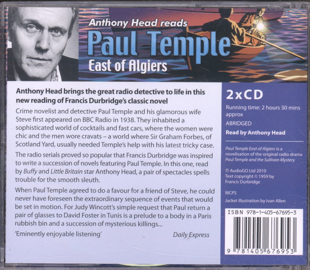 Anthony Head - Francis Durbridge - East Of Algiers - Double Cd