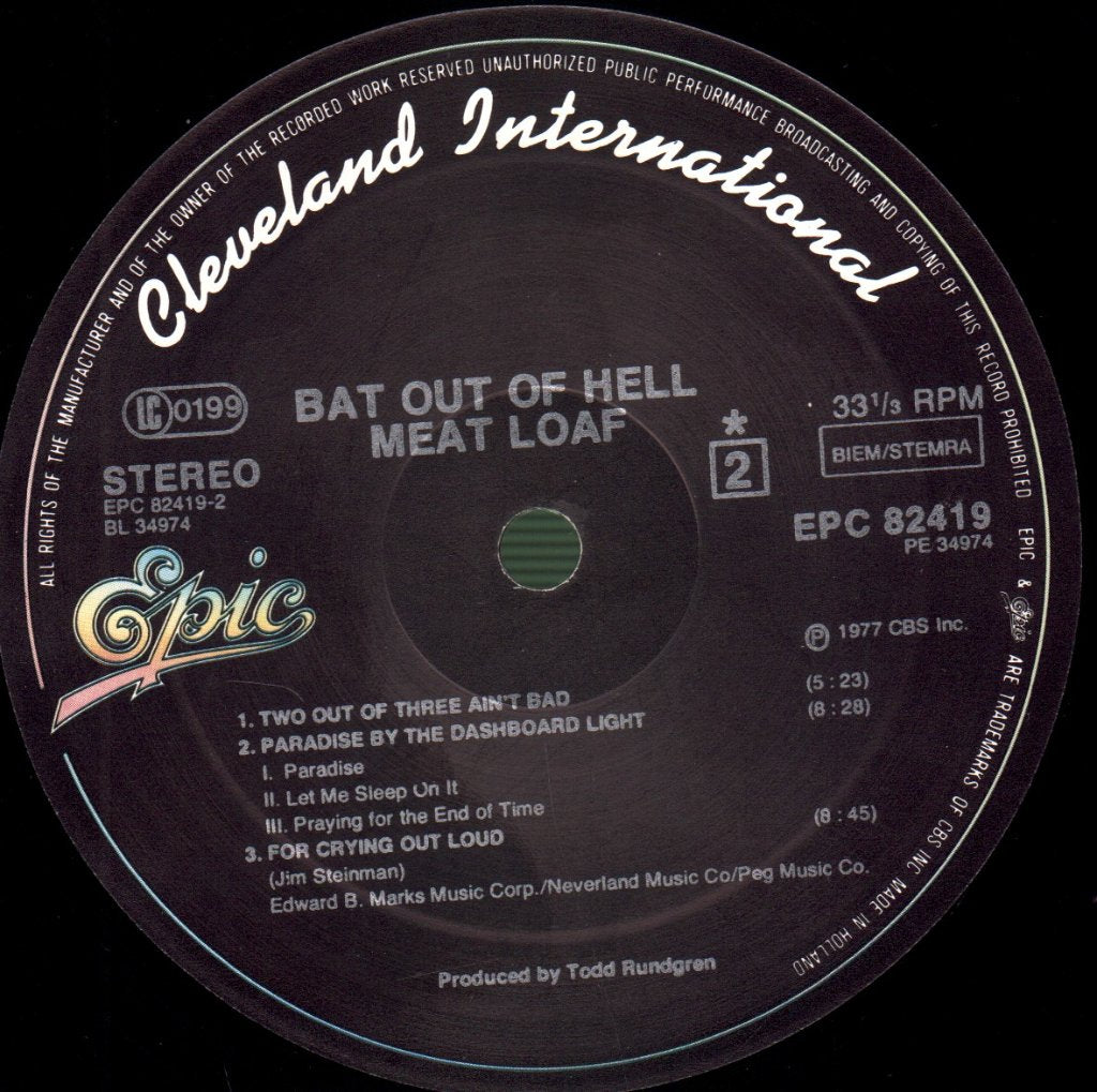 Meat Loaf - Bat Out Of Hell - Lp