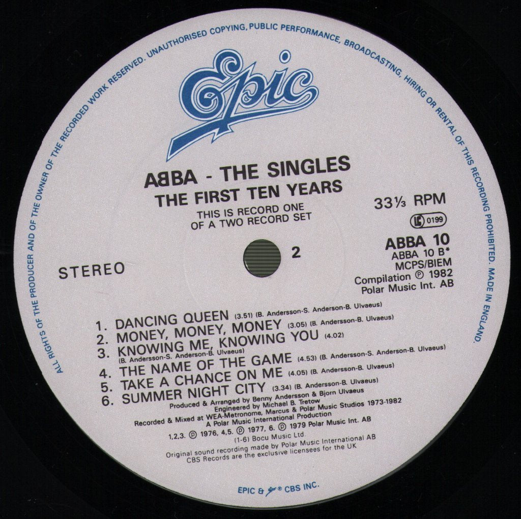 ABBA - Singles The First Ten Years - Double Lp