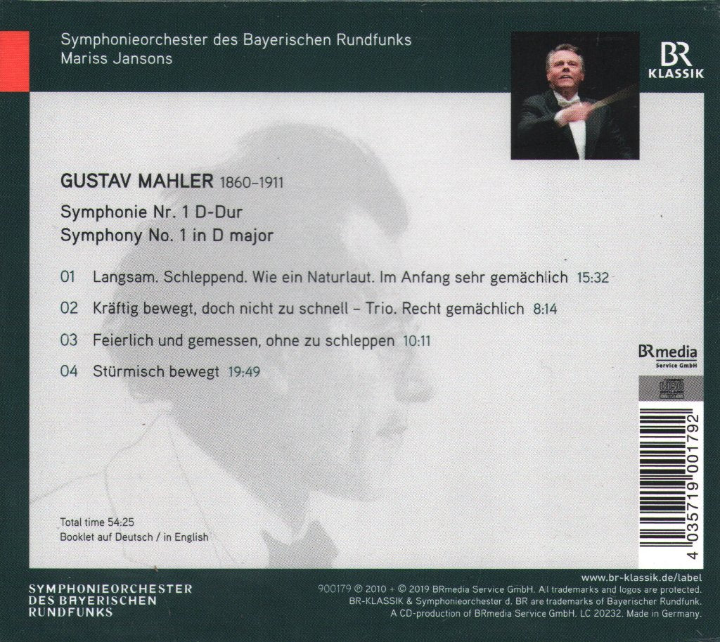 Gustav Mahler - Symphonie No. 1 - Cd