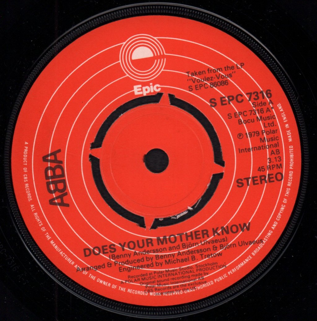 ABBA - Does Your Mother Know - 7 Inch