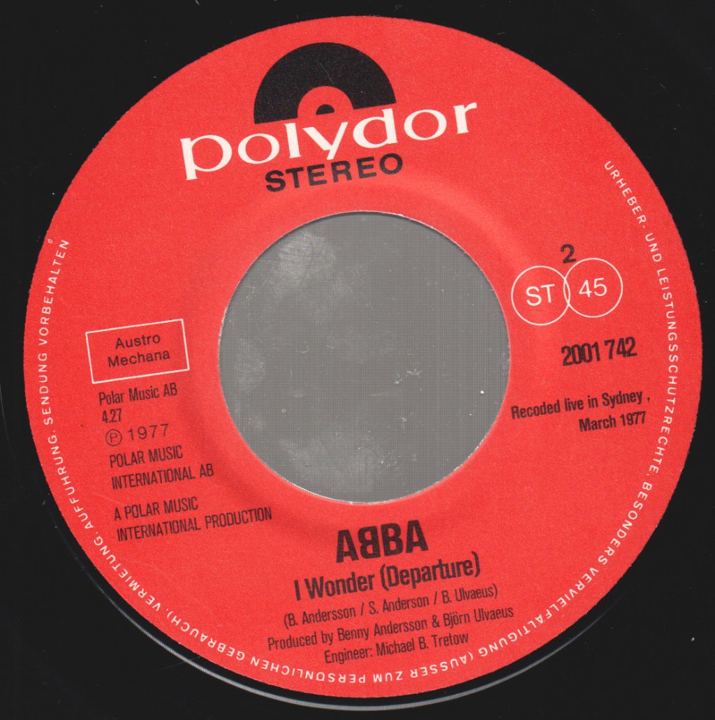 ABBA - Name Of The Game / I Wonder (Departure) - 7 Inch