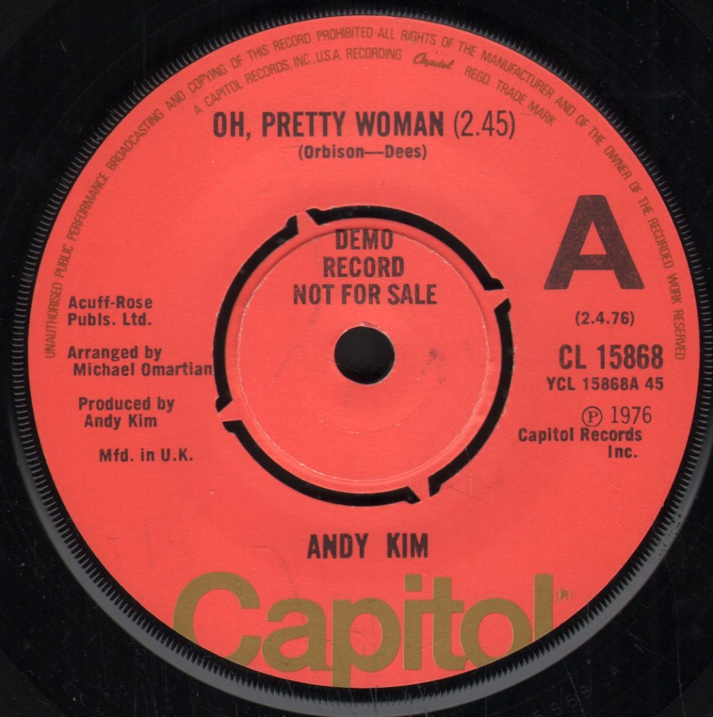 Andy Kim - Oh Pretty Woman - 7 Inch