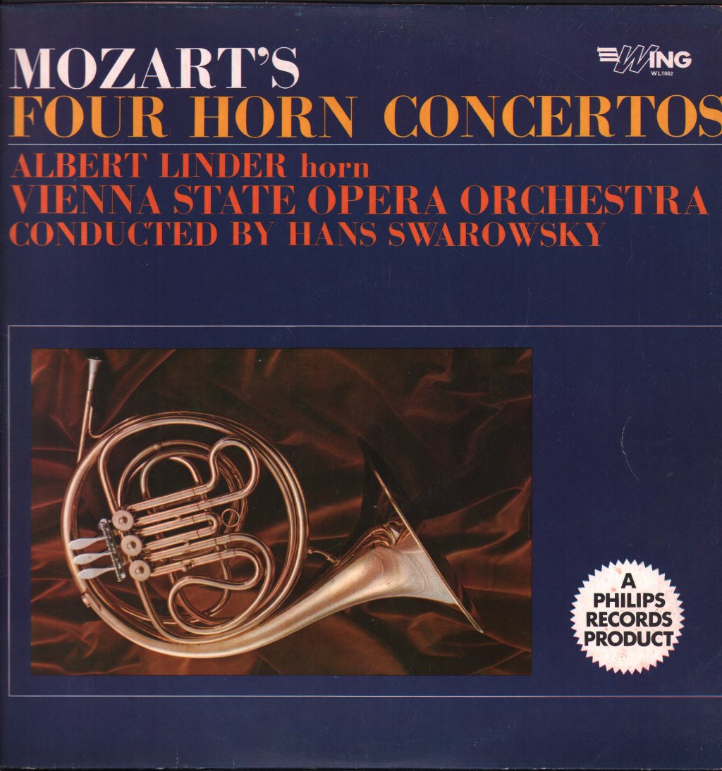 Albert Linder / Vienna State Opera Orchestra / Hans Swarowsky - Mozart's Four Horn Concertos - Lp