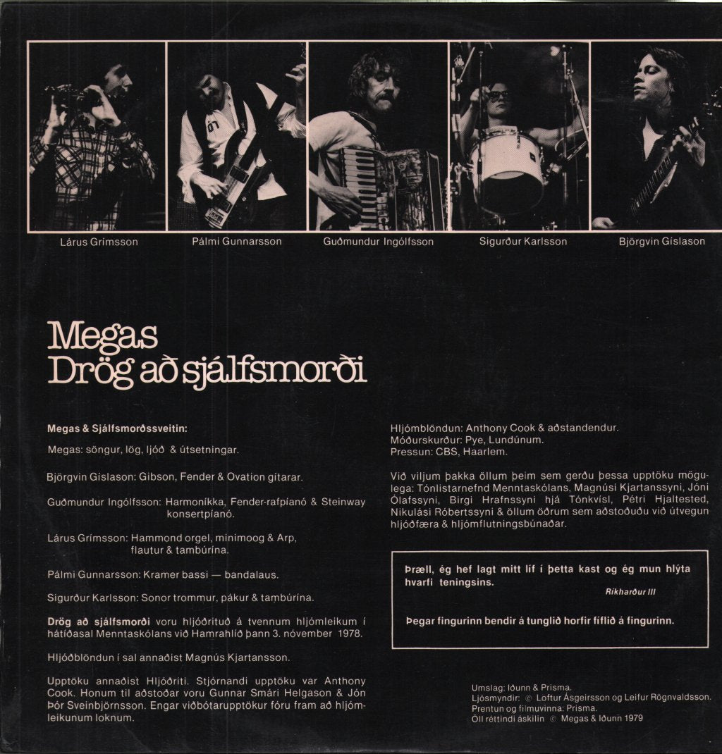 Megas - Drog Ad Sjalfsmordi - Double Lp