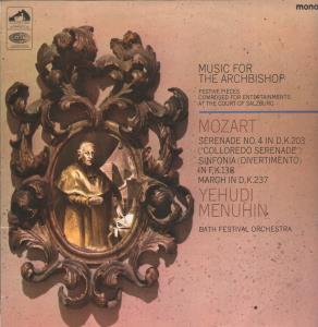 Yehudi Menuhin / Bath Festival Orchestra - Music For The Archbishop - Lp