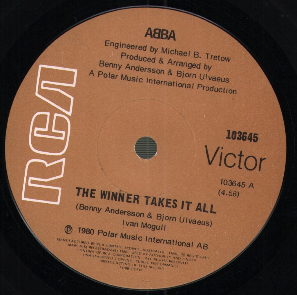 ABBA - Winner Takes It All / Elaine - 7 Inch