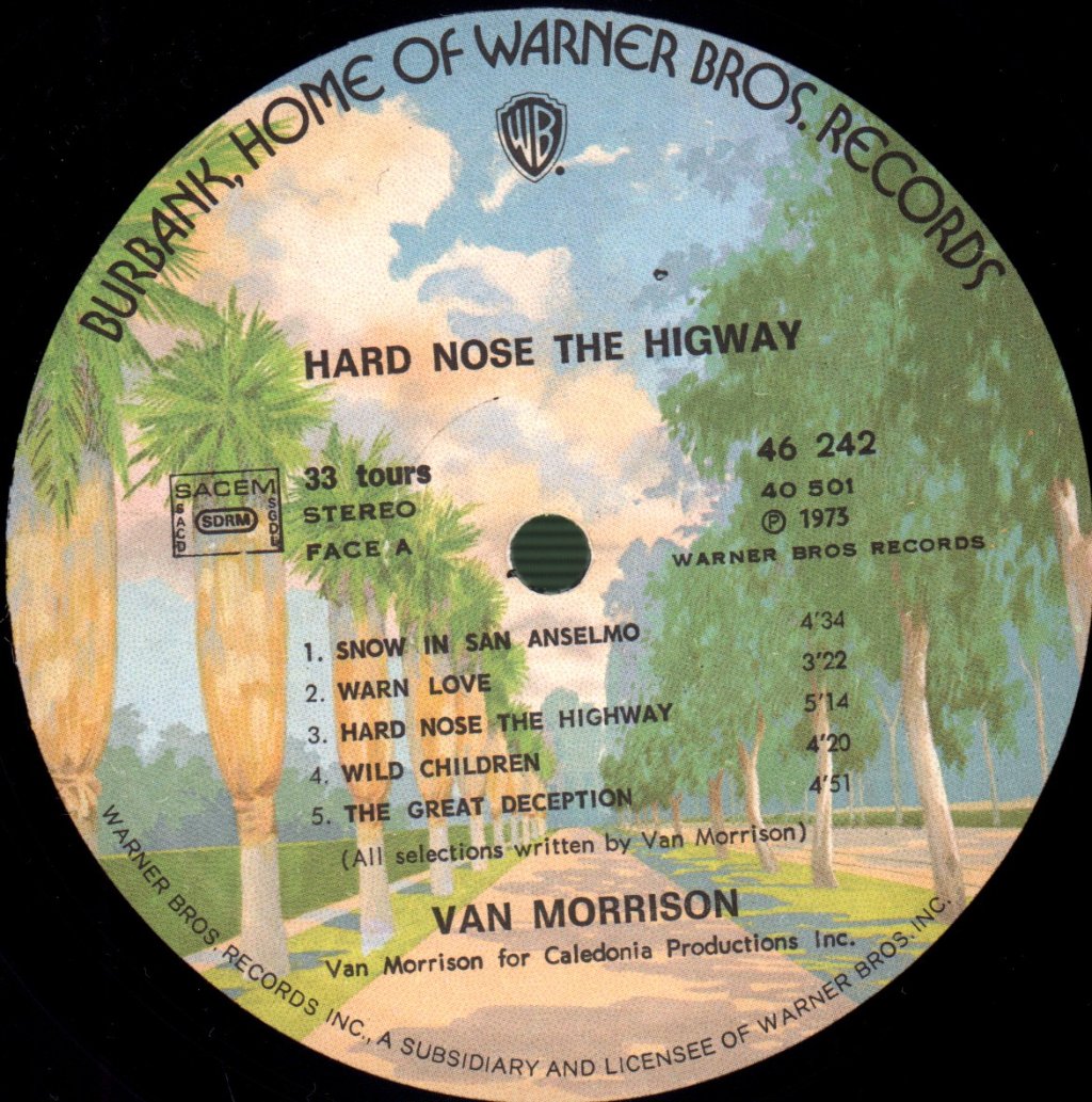 Van Morrison - Hard Nose The Highway - Lp