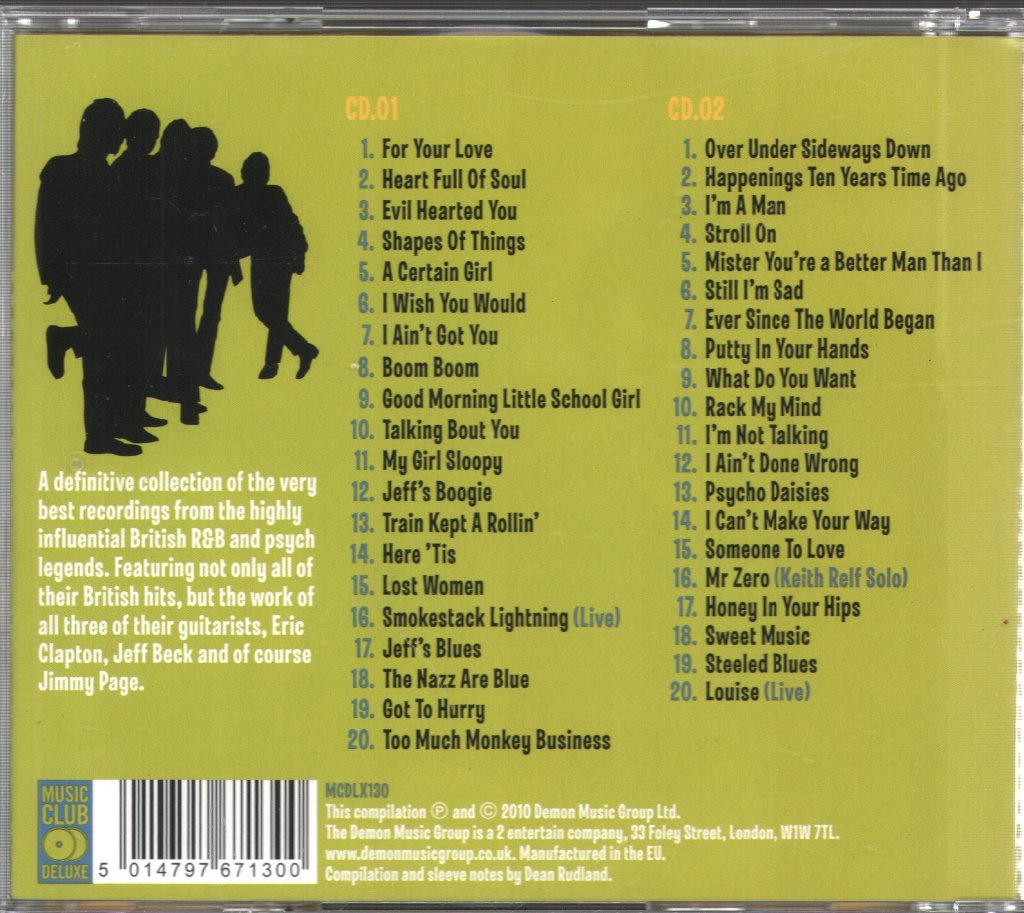 Yardbirds - Shapes Of Things - The Best Of The Yardbirds - Double Cd