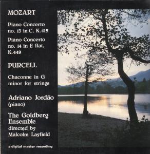 Adriano Jordao / Malcolm Layfield / Goldberg Ensemble - Mozart - Piano Concerto No.13 / No.14 / Purcell - Lp