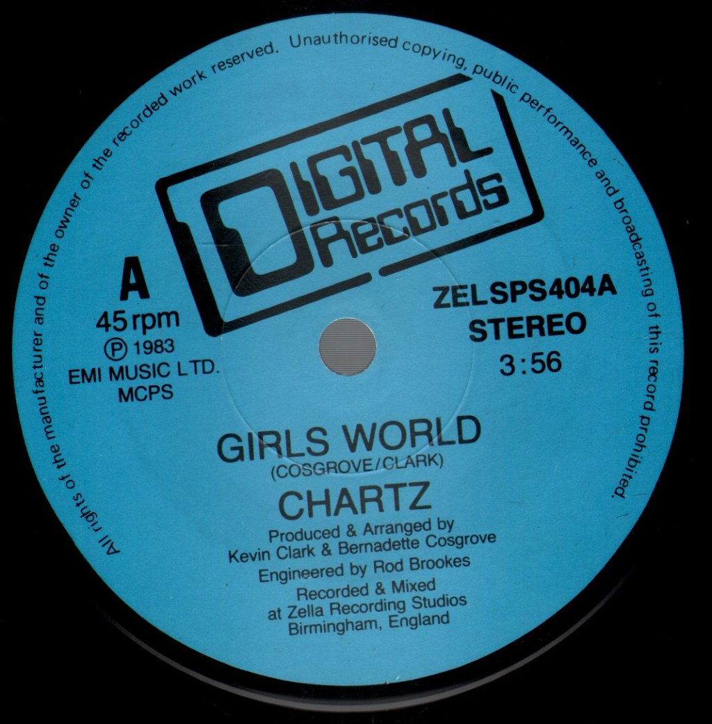 Chartz - Girls World - 7 Inch